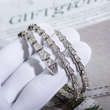 [Marins]SERPENTI BRACELET SILVER DIAMOND DOUBLE ROW