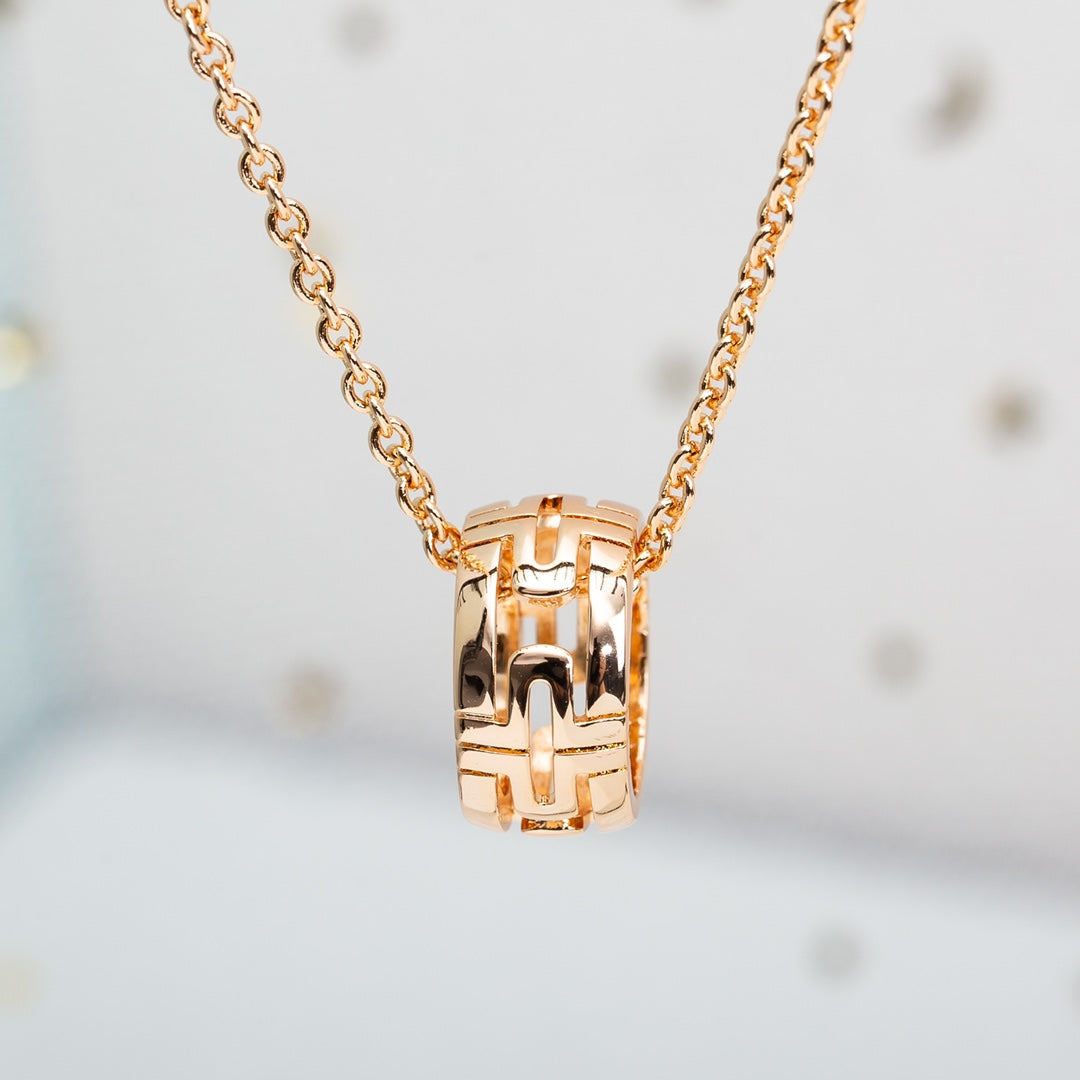 [Marins]PARENTESI NECKLACE PINK GOLD