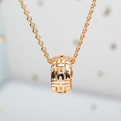 [Marins]PARENTESI NECKLACE PINK GOLD