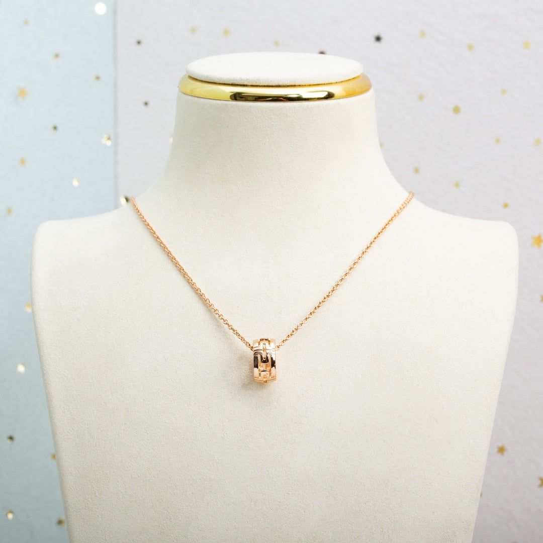 [Marins]PARENTESI NECKLACE PINK GOLD