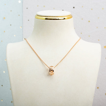 [Marins]PARENTESI NECKLACE PINK GOLD