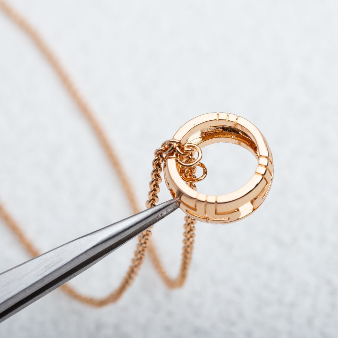 [Marins]PARENTESI NECKLACE PINK GOLD