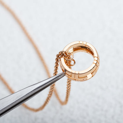 [Marins]PARENTESI NECKLACE PINK GOLD