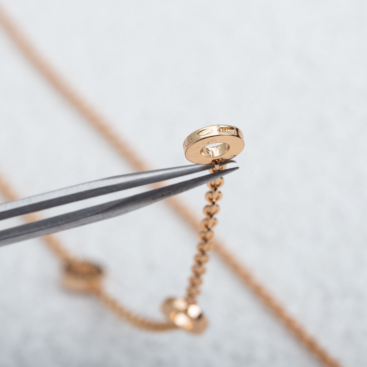 [Marins]PARENTESI NECKLACE PINK GOLD
