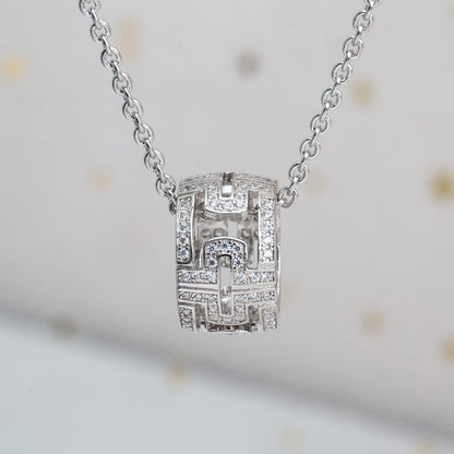 [Marins]PARENTESI NECKLACE SILVER DIAMOND