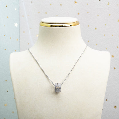 [Marins]PARENTESI NECKLACE SILVER DIAMOND