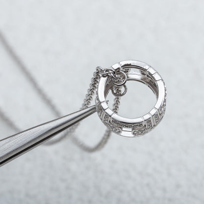 [Marins]PARENTESI NECKLACE SILVER DIAMOND