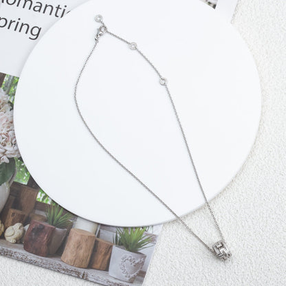 [Marins]PARENTESI NECKLACE SILVER DIAMOND