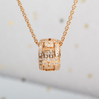 [Marins]PARENTESI NECKLACE PINK GOLD DIAMOND