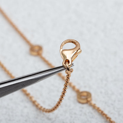 [Marins]PARENTESI NECKLACE PINK GOLD DIAMOND