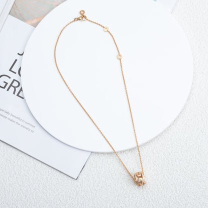 [Marins]PARENTESI NECKLACE PINK GOLD DIAMOND