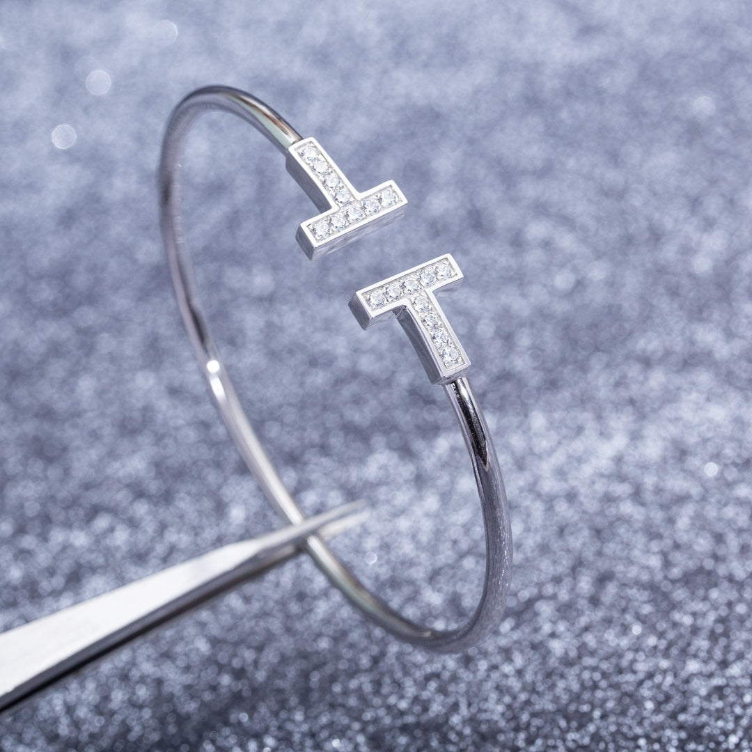 [Marins]T BRACELET 1.8MM DIAMOND SILVER