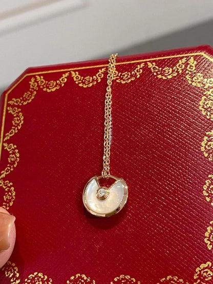 [Marins]AMULETTE ROSE GOLD MOP NECKLACE