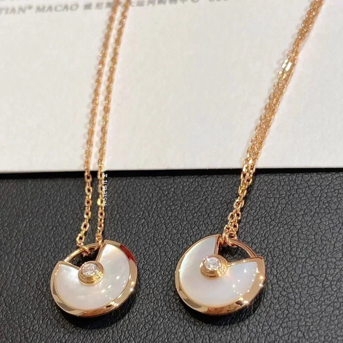 [Marins]AMULETTE ROSE GOLD MOP NECKLACE