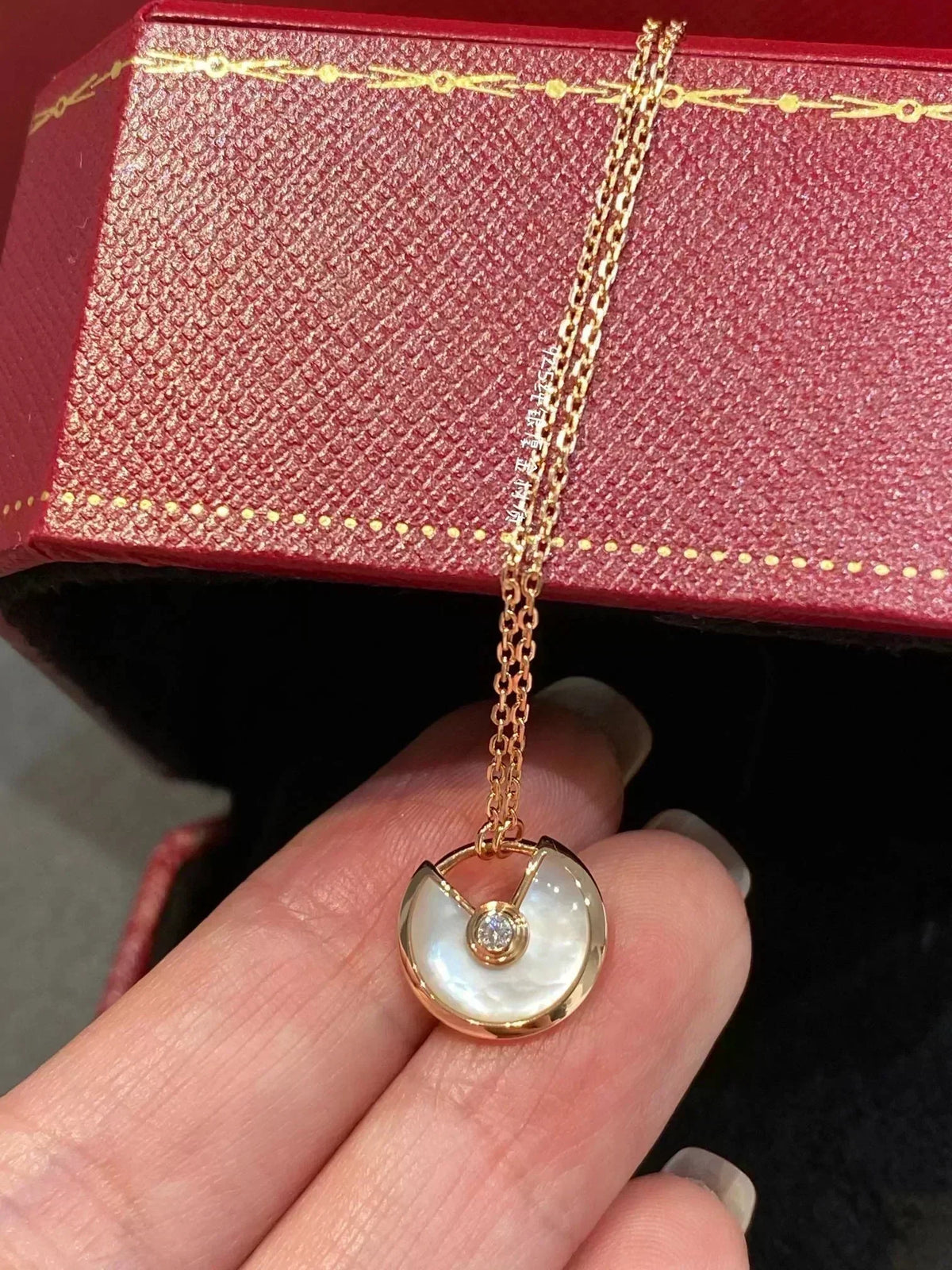 [Marins]AMULETTE ROSE GOLD MOP NECKLACE