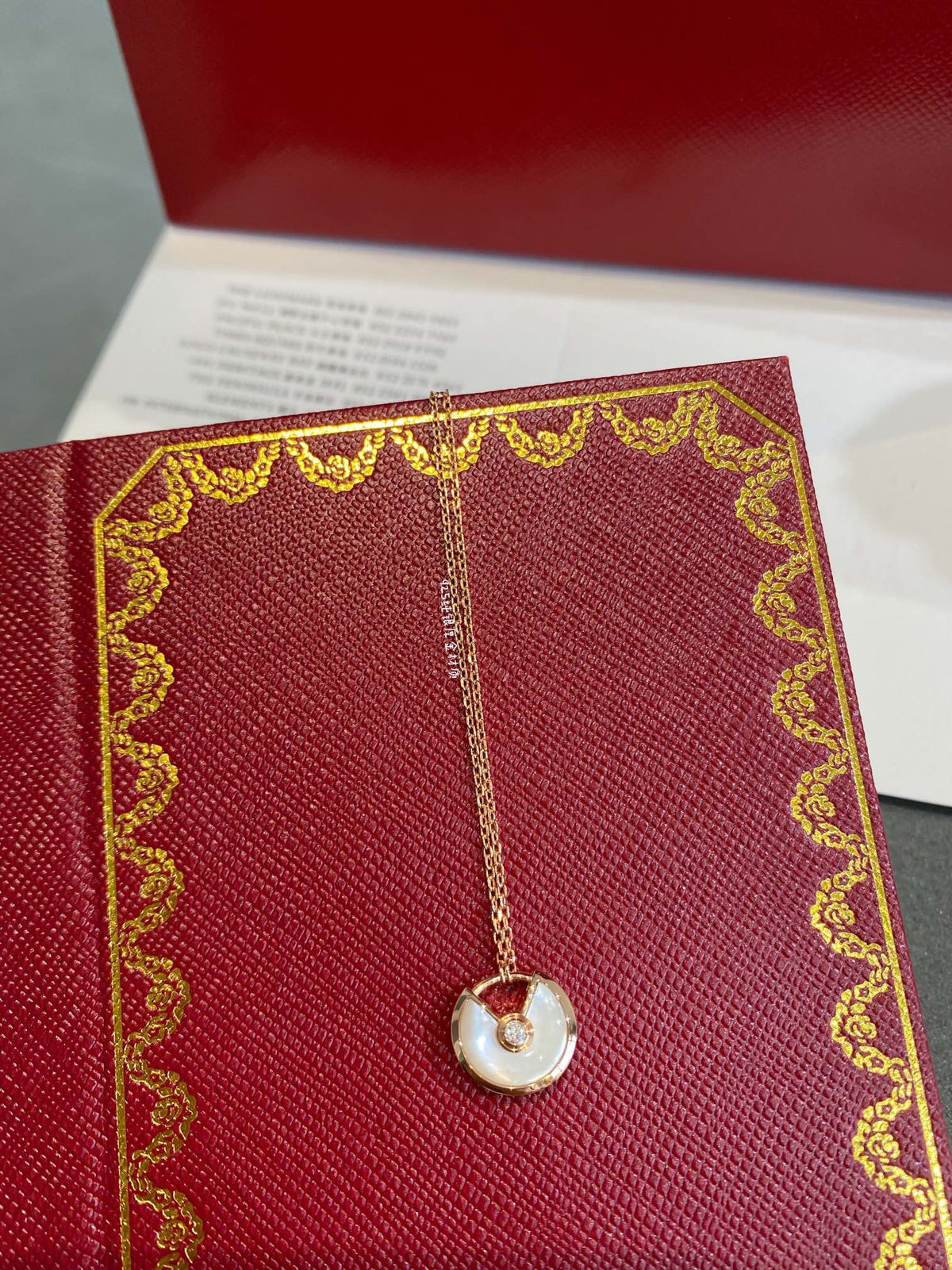 [Marins]AMULETTE ROSE GOLD MOP NECKLACE