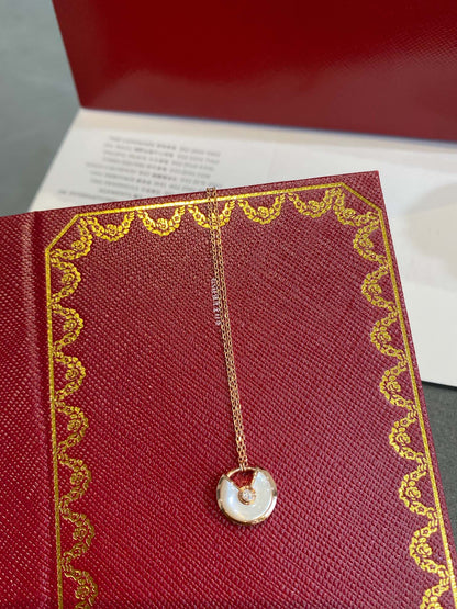 [Marins]AMULETTE ROSE GOLD MOP NECKLACE