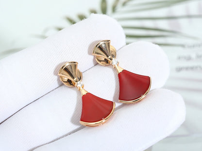 [Marins]DREAM Carnelian PINK GOLD EARRINGS