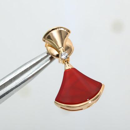 [Marins]DREAM Carnelian PINK GOLD EARRINGS