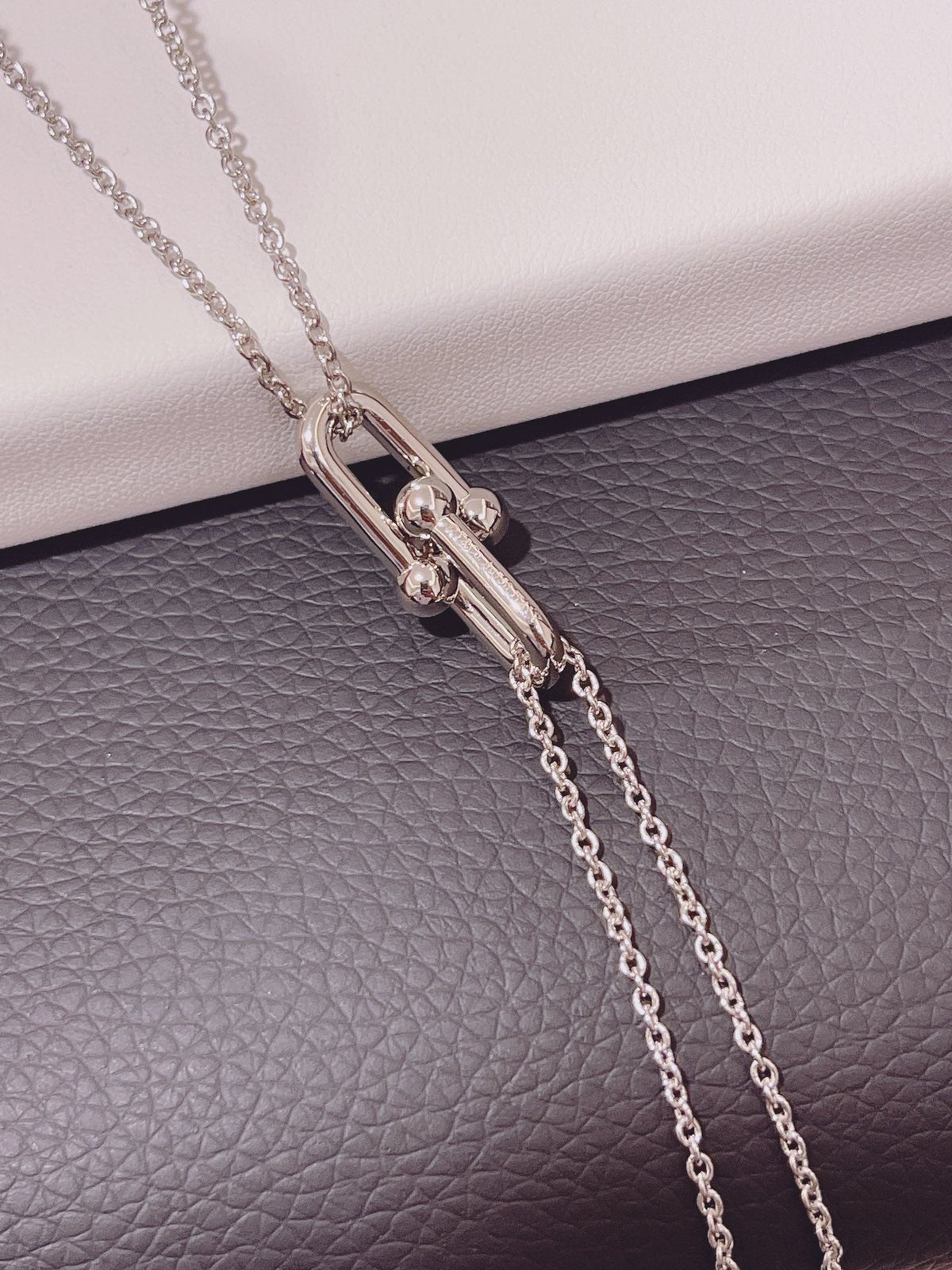 [Marins]HARDWEAR DOUBLE LINK PEDANT SILVER NECKLACE
