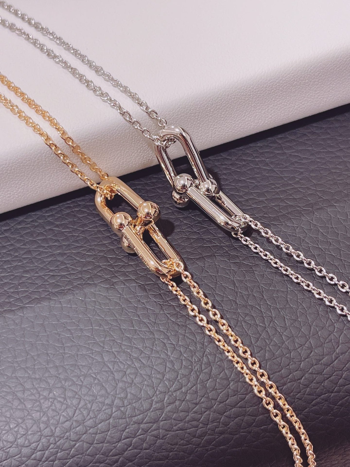 [Marins]HARDWEAR DOUBLE LINK PEDANT SILVER NECKLACE