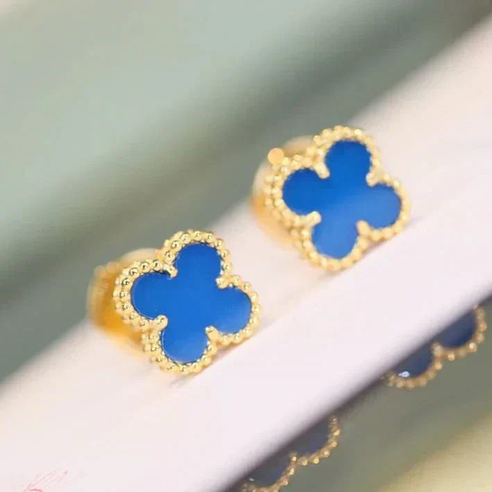 [Marins]CLOVER MINI 9.5MM TURQUOISE EARRINGS