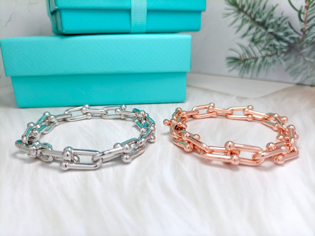 [Marins]HARDWEAR BRACELET PINK GOLD AND SILVER