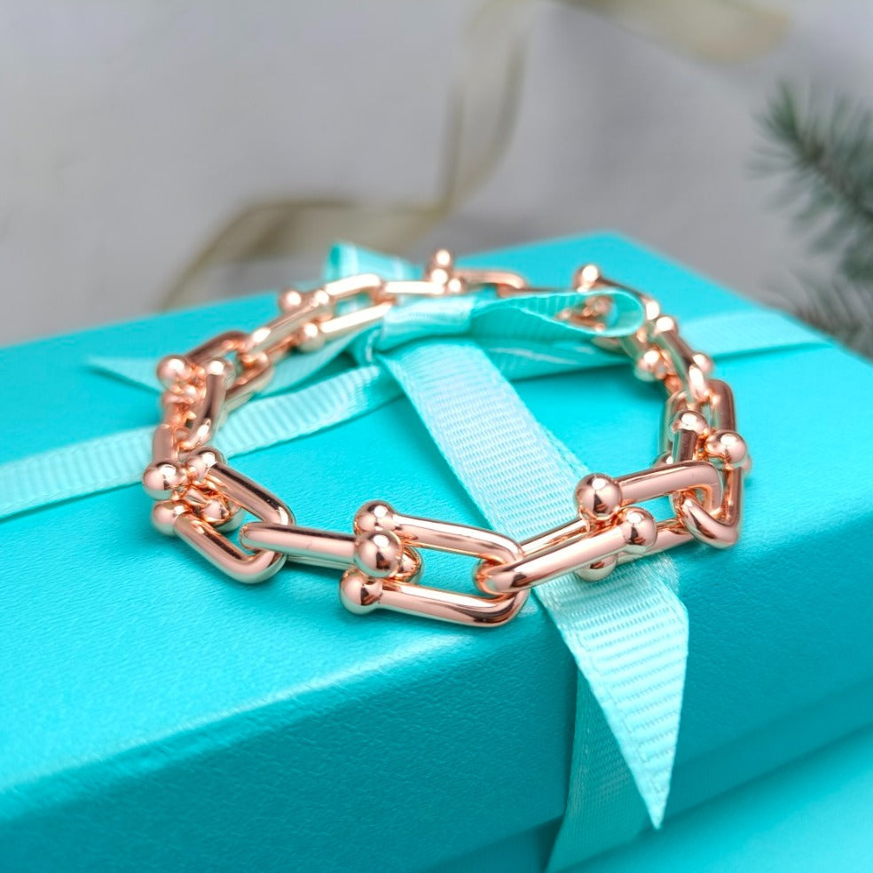 [Marins]HARDWEAR BRACELET PINK GOLD AND SILVER