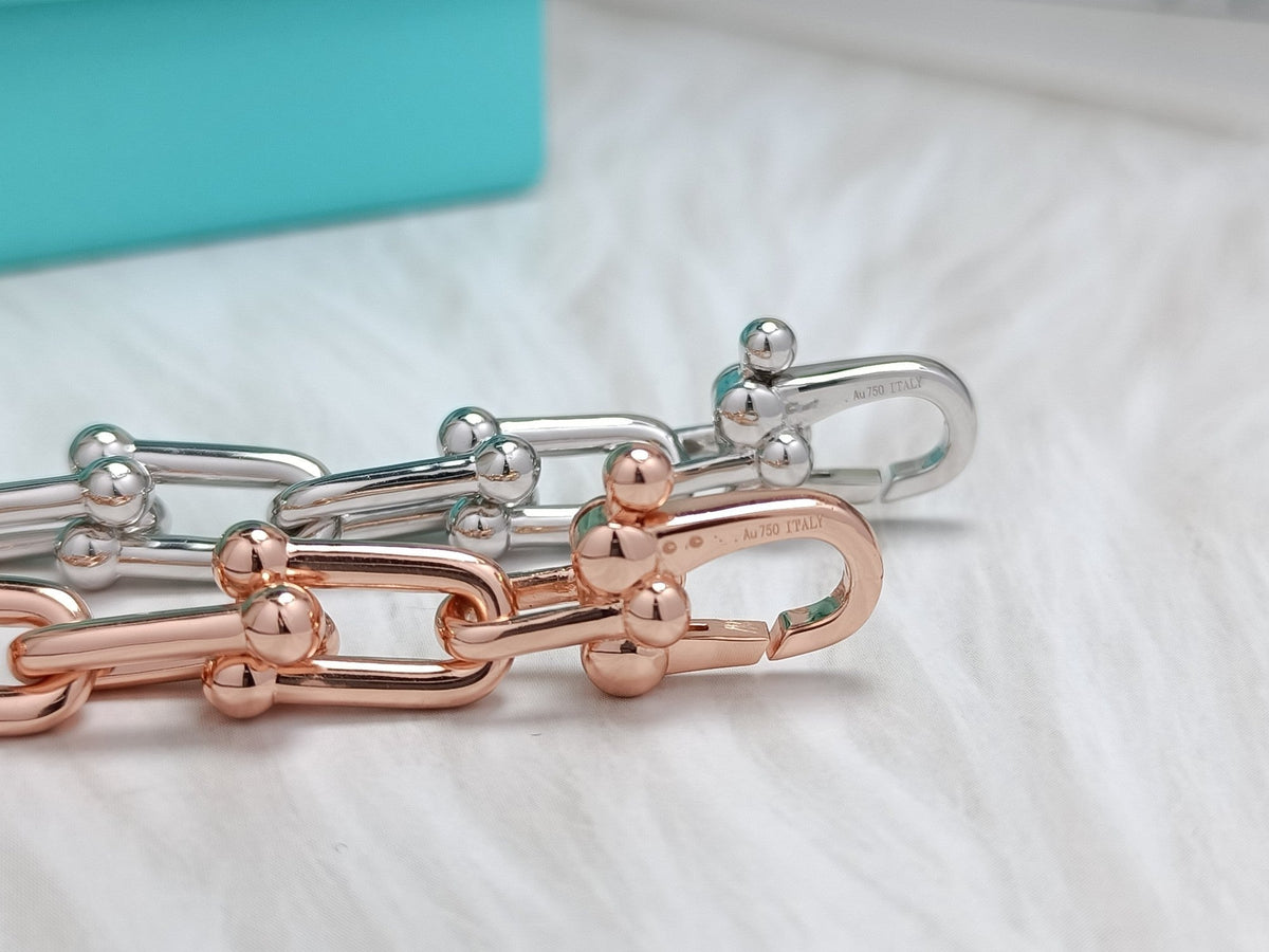 [Marins]HARDWEAR BRACELET PINK GOLD AND SILVER