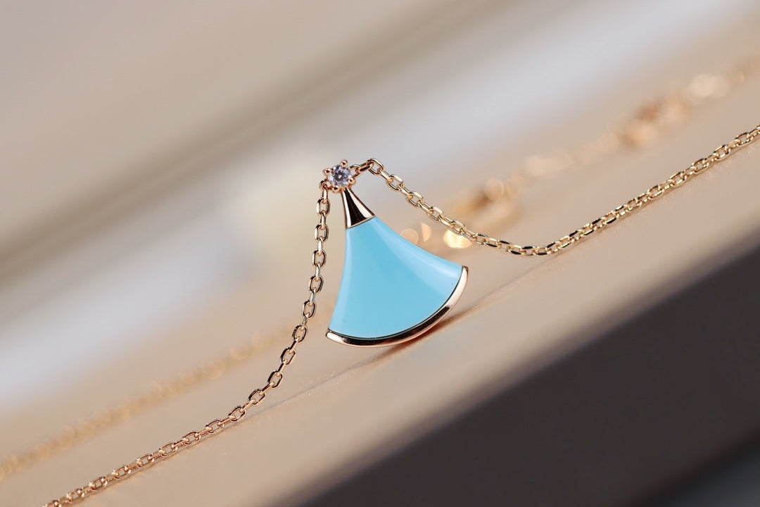 [Marins]DREAM NECKLACE TURQUOISE PINK GOLD