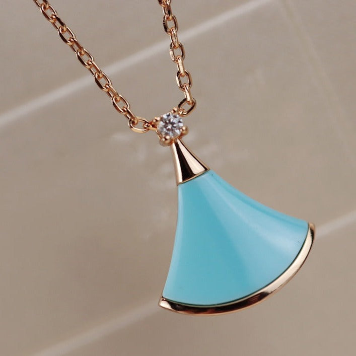 [Marins]DREAM NECKLACE TURQUOISE PINK GOLD