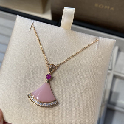 [Marins]DREAM NECKLACE PINK OPAL