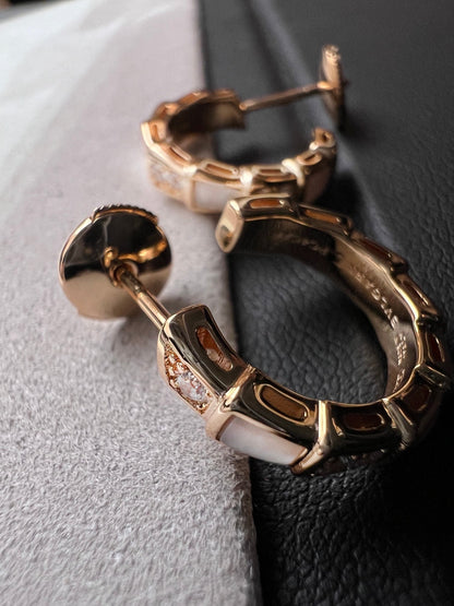 [Marins]SERPENTI MOP PINK GOLD EARRINGS