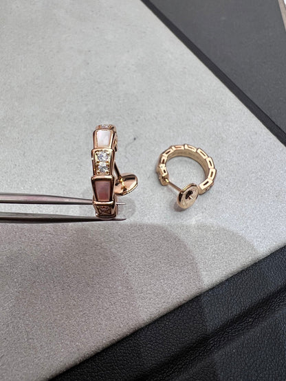 [Marins]SERPENTI MOP PINK GOLD EARRINGS