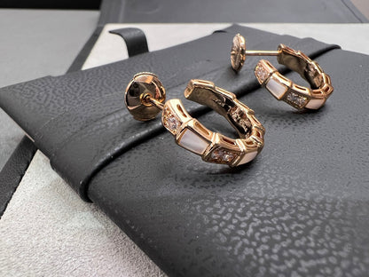 [Marins]SERPENTI MOP PINK GOLD EARRINGS