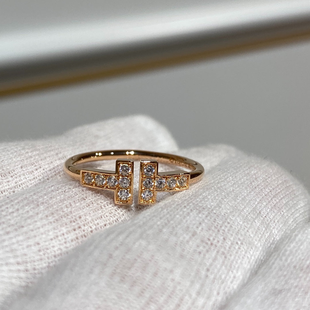 [Marins] WIRE RING DIAMOND PINK GOLD