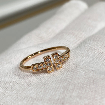 [Marins] WIRE RING DIAMOND PINK GOLD