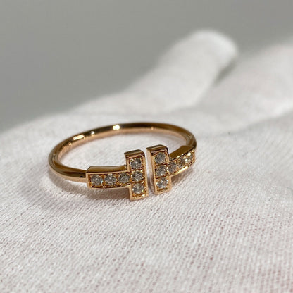 [Marins] WIRE RING DIAMOND PINK GOLD