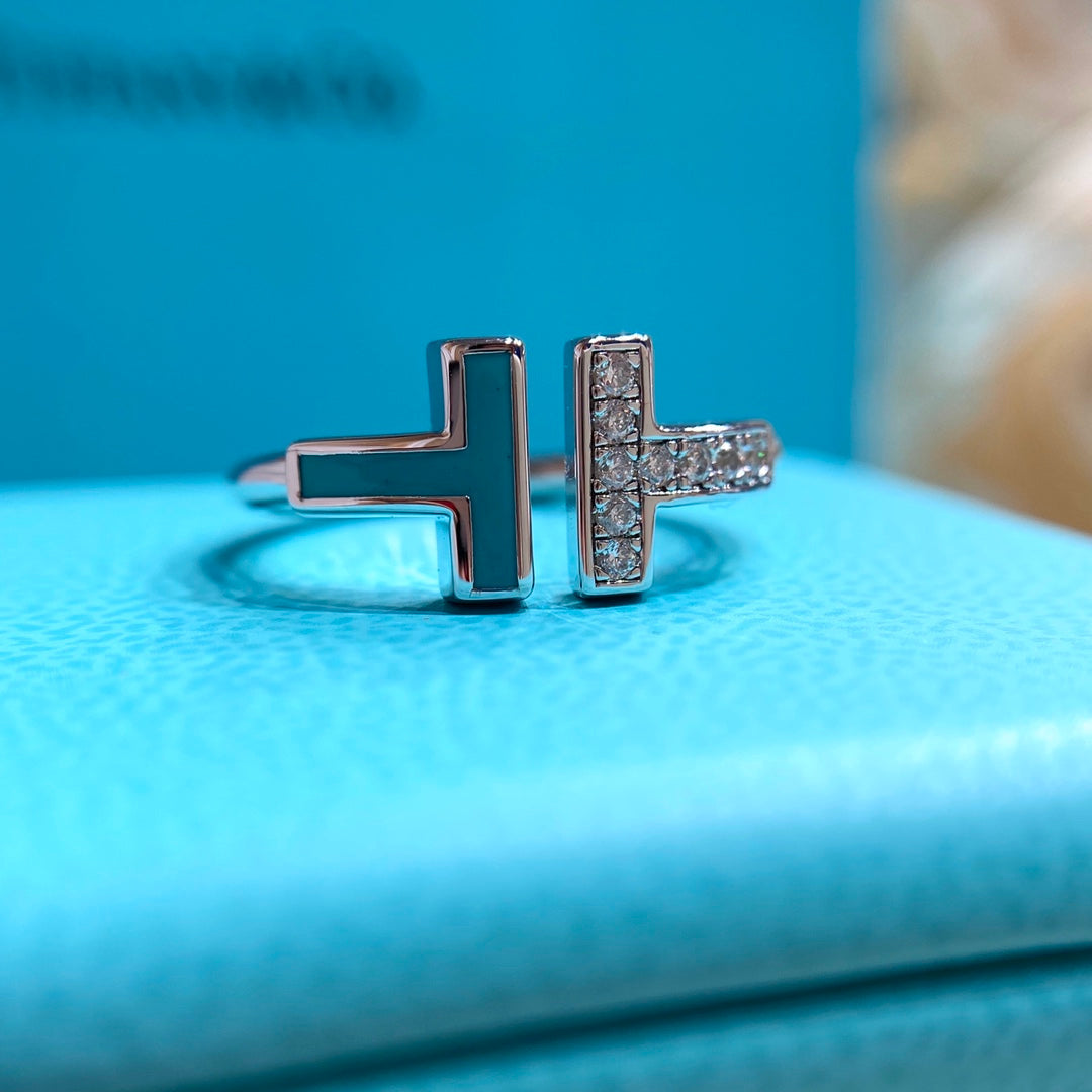 [Marins] WIRE TURQUOISE DIAMOND RING SILVER