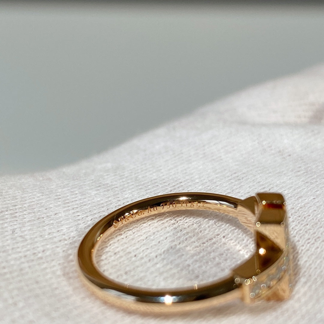 [Marins]T WIRE MOP DIAMOND RING PINK GOLD