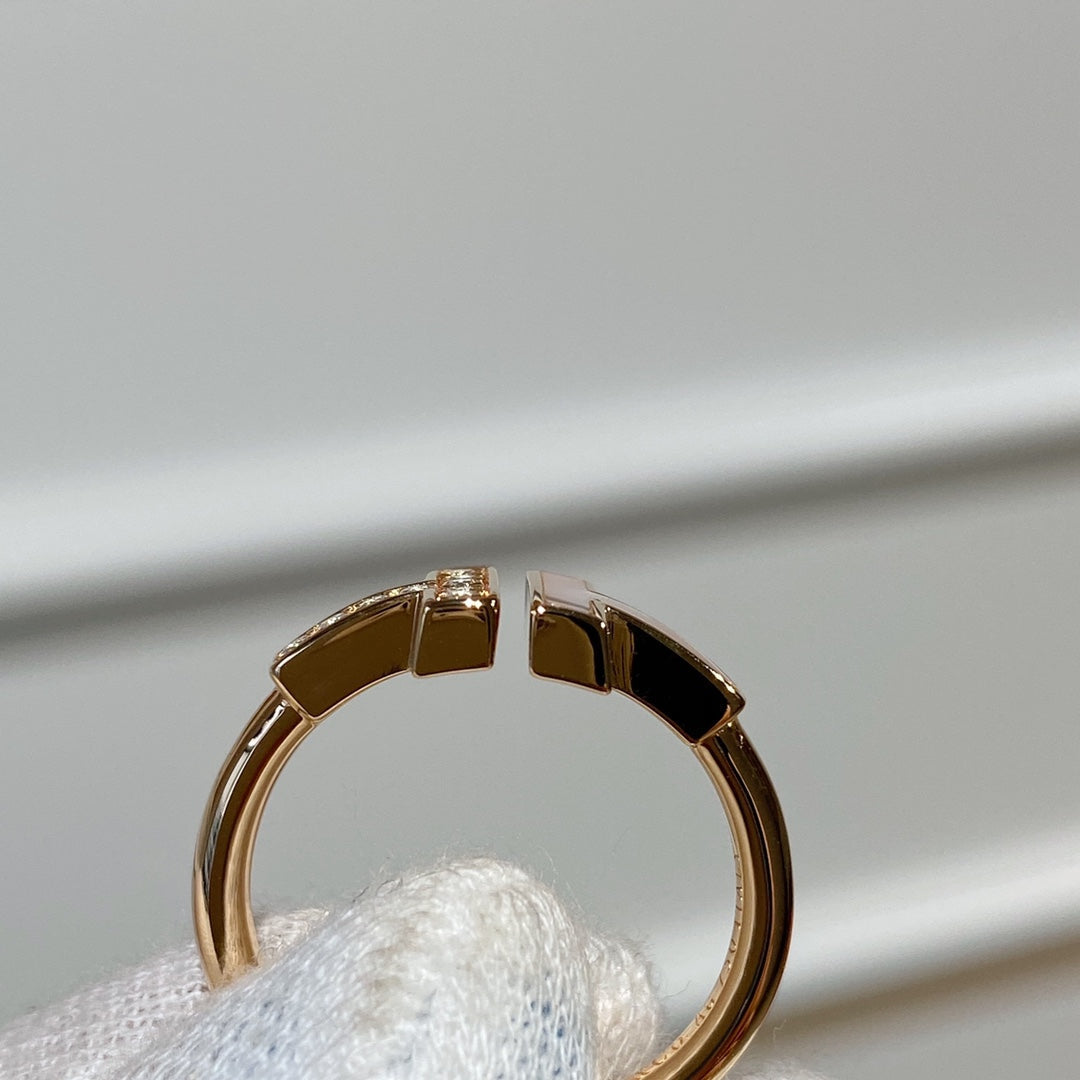 [Marins]T WIRE MOP DIAMOND RING PINK GOLD