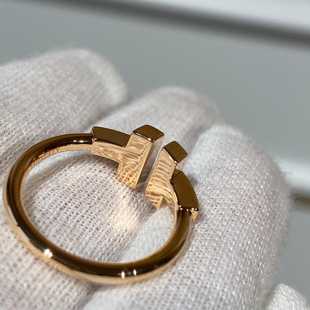 [Marins]T WIRE MOP DIAMOND RING PINK GOLD