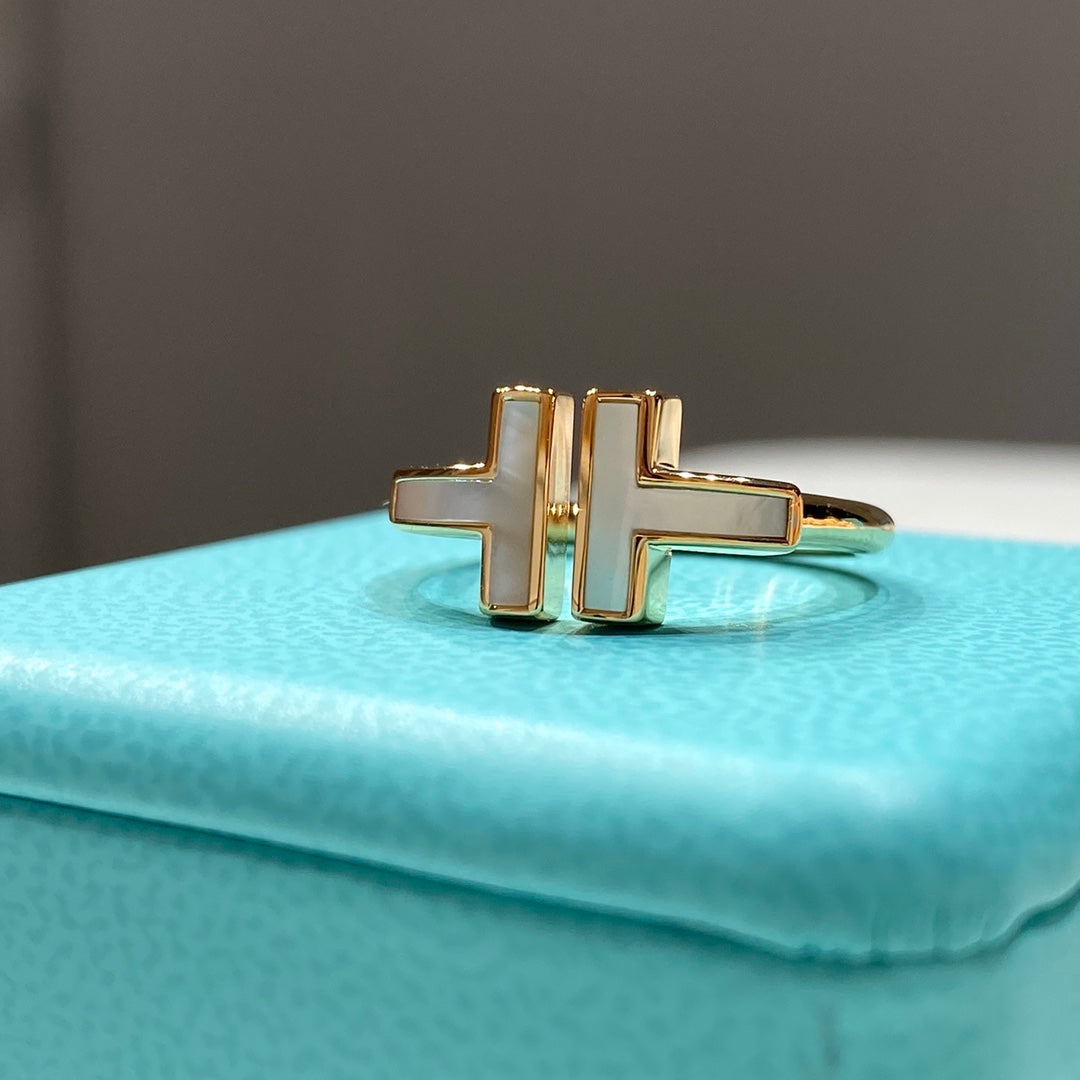 [Marins] WIRE MOP RING PINK GOLD