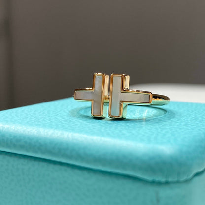 [Marins] WIRE MOP RING PINK GOLD