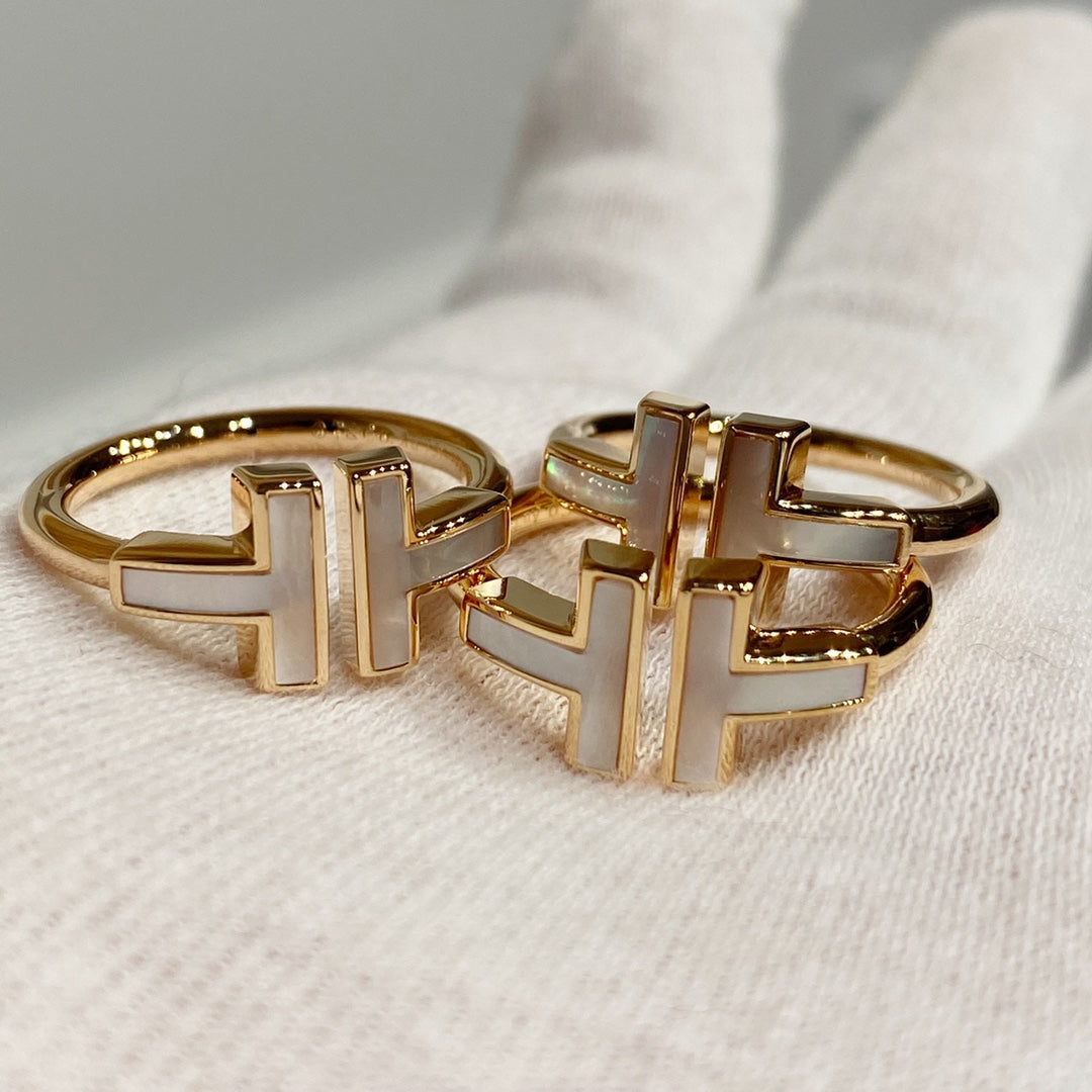 [Marins] WIRE MOP RING PINK GOLD
