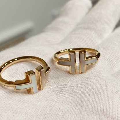 [Marins] WIRE MOP RING PINK GOLD