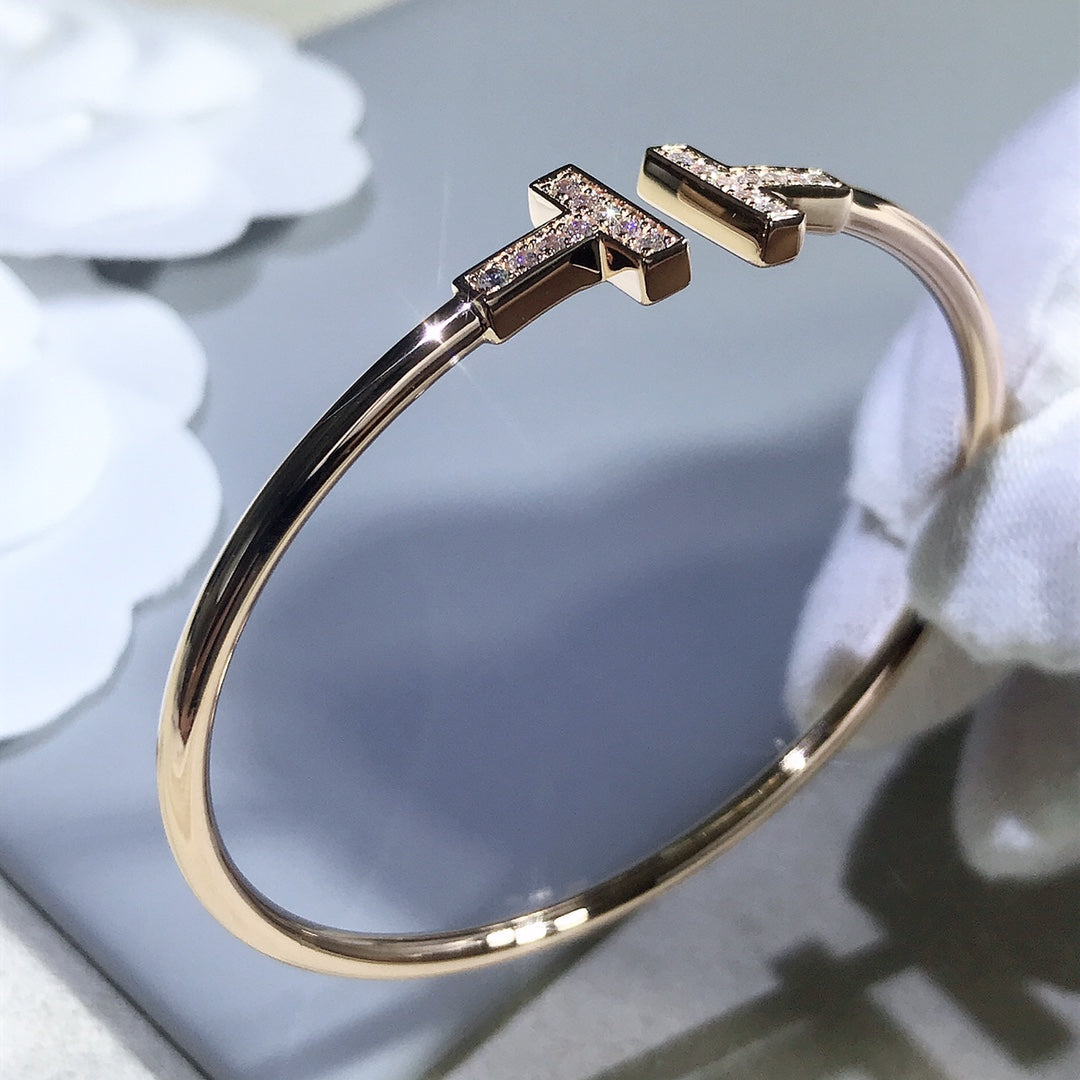 [Marins]T BRACELET PINK GOLD 1.8MM DIAMOND