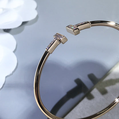[Marins]T BRACELET PINK GOLD 1.8MM DIAMOND