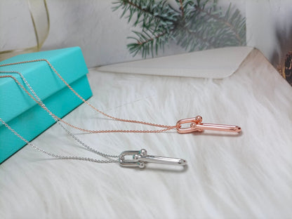 [Marins]HARDWEAR DROP DOUBLE LINK PEDANT NECKLACE