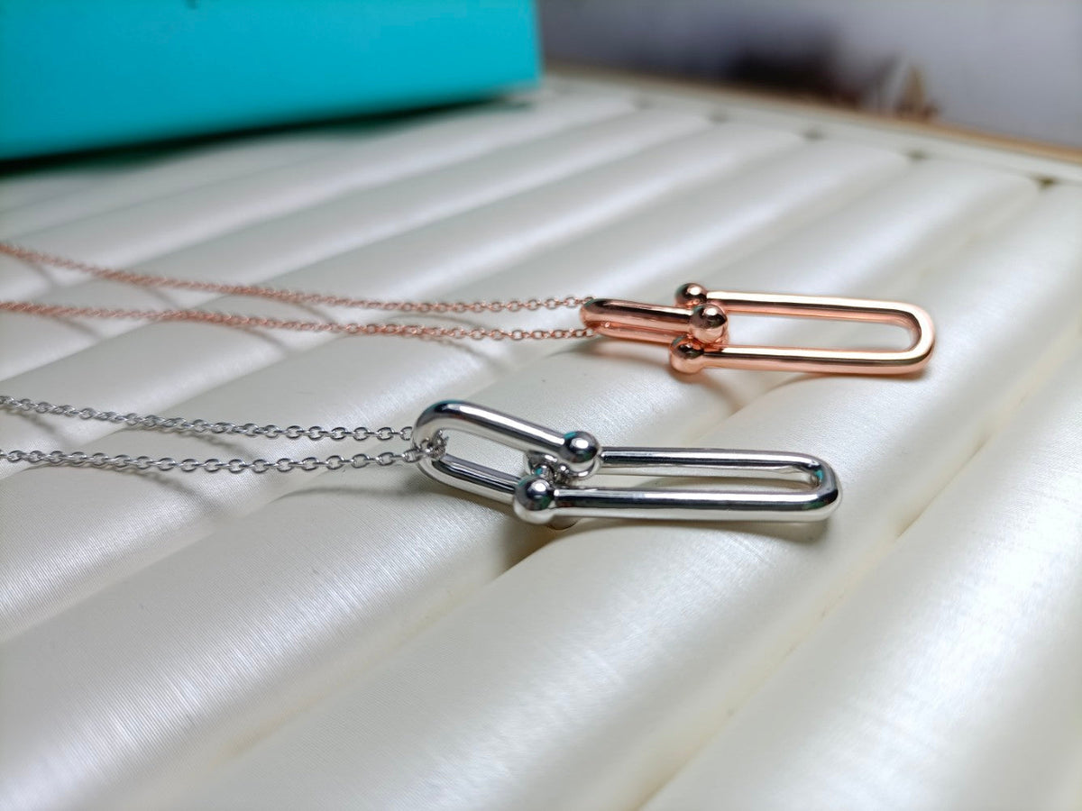 [Marins]HARDWEAR DROP DOUBLE LINK PEDANT NECKLACE